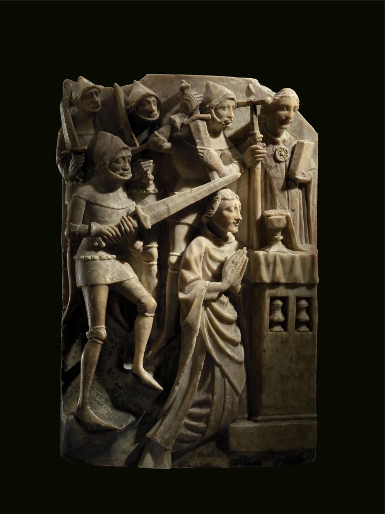 Alabaster panel showing the murder of Thomas Becket. England, around 1425-50. © The Trustees of the British Museum